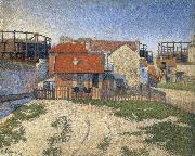 Paul Signac the gas tanks at clichy oil